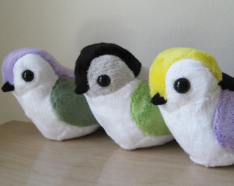 Nonbinary / Agender / Genderqueer Pride Plush Bird