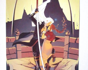11 x 17" Final Fantasy VII-fanartprint - AeriSeph Shattering Fate