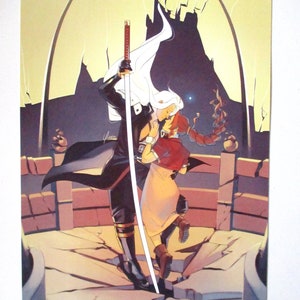 11x17&quot; Final Fantasy VII Fanart Print - AeriSeph Shattering Fate