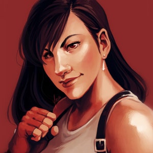11x17&quot; Final Fantasy VII Fanart Print - Tifa