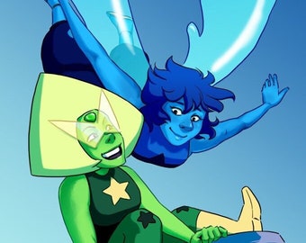 4x6" Steven Universe Postcard Print - Lapidot Flying