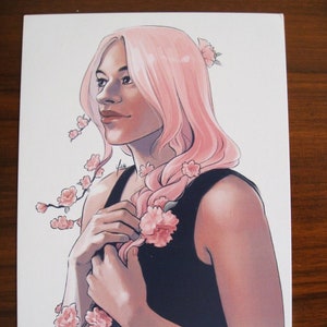 Impresión de tarjeta postal de 4 x 6 pulg., Flor