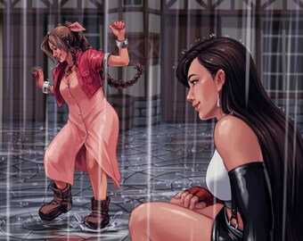 Final Fantasy VII Fanart Print - Rain