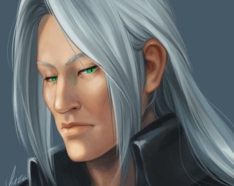 6x8" Final Fantasy VII Fanart Print - Sephiroth