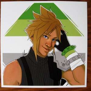 6x6&quot; Aromantic Cloud FF7 Queer Pride Print