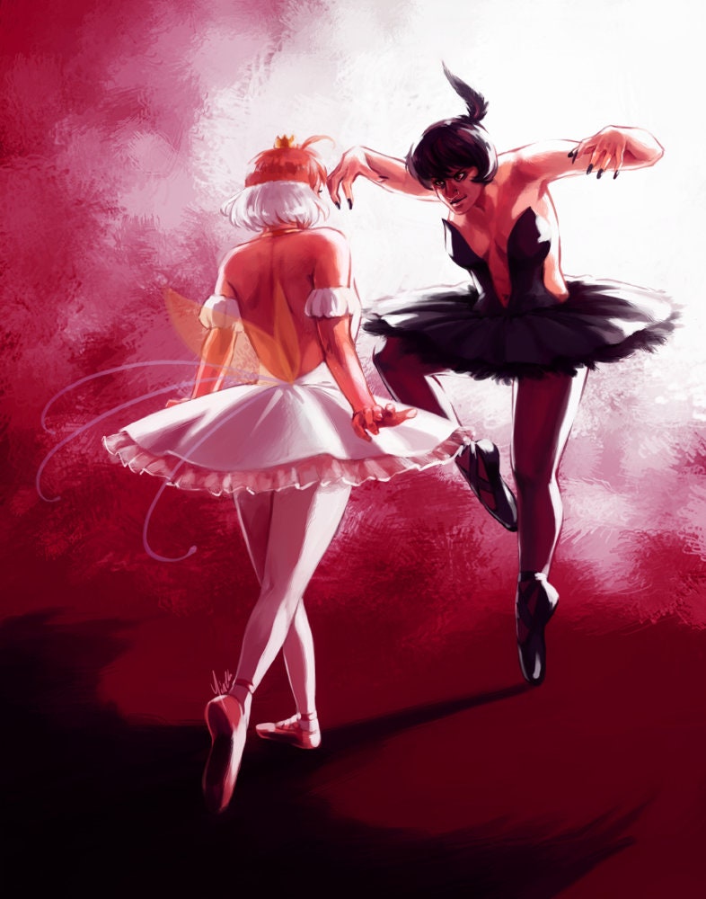 11x17 Princess Tutu Fanart Print the Duck and the Raven Etsy