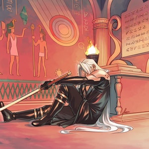 8.5x11&quot; Final Fantasy VII Art Print - Temple of the Ancients