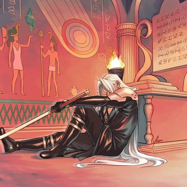 8.5x11" Final Fantasy VII Art Print - Temple of the Ancients