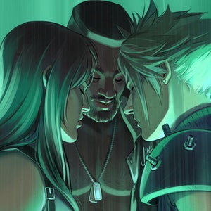 8.5x11&quot; Final Fantasy VII Fanart Print - Descent