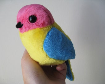 Pansexual Pride Plush Bird