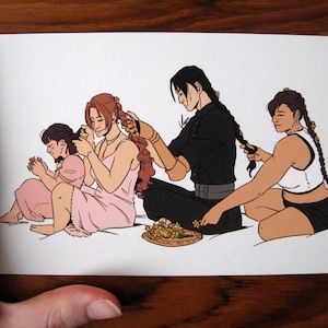 Impressão de cartão postal de Final Fantasy VII 4x6" - Long Hair Club