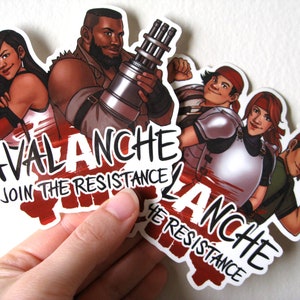 4x4&quot; Final Fantasy VII AVALANCHE Vinyl Stickers