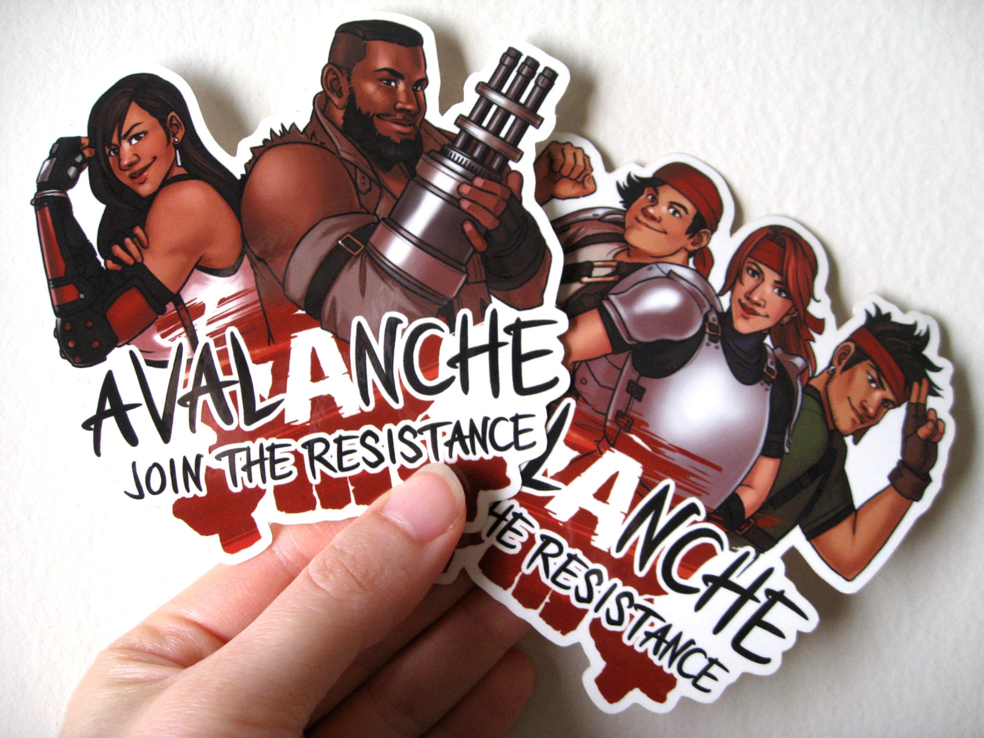 4x4 Final Fantasy VII AVALANCHE Vinyl Stickers - Etsy