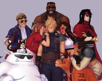 Final Fantasy VII Fanart Print Sunglasses