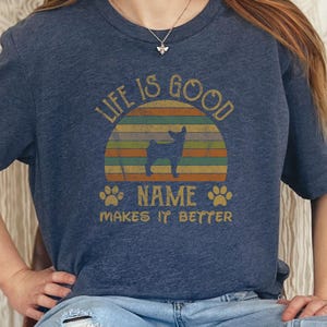 Custom Basenji T-shirt With Dog Name | Basenji Lover Shirt, Basenji Mom Shirt, Basenji Dad Shirt | Basenji Lovers Vintage Autumn Retro Gift