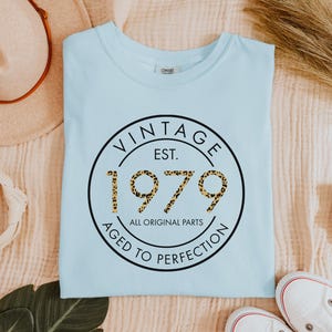 46th Birthday Shirt | 1979 Birthday T-shirt, 46th Birthday shirt for women | Custom Birthday shirt for mom, Comfort Colors® Birthday Shirt