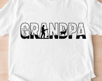 Comfort Colors® Grandpa Deer Hunter Silhouette Shirt, Buck Hunting Season Tshirt, Minimal Outdoorsman Tee, Grandpa Gift, Fathers Day Gift