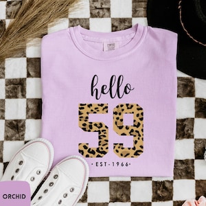 Comfort Colors® 59th Birthday Shirt | EST. 1966 T-Shirt, Hello 59th Birthday Shirt, Custom Birthday Shirt, 59th Birthday Gift, Sweatshirt