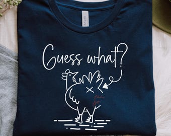 Comfort Colors® Guess What Shirt, Funny Chicken Butt T-shirt, Gift for Chicken, Lover Farmer, Crazy Chicken Lady, Chicken Lover Shirt