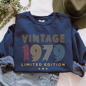 Comfort Colors® 46th Birthday Sweatshirt | Vintage Limited Edition 1979 Shirt | 46th Birthday Tshirt | Est 1979 Birthday Shirt Men Women