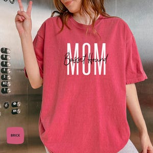 Basset Hound Mom Shirt | Custom Dog Name T-Shirt, Comfort Colors® Basset Hound Dog Tee, Basset Hound Lover Gift, Hush puppies Mom Sweatshirt