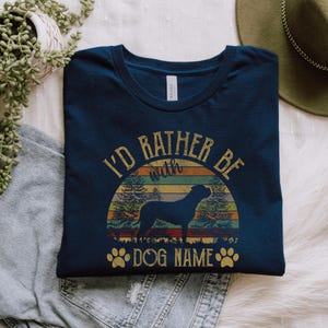 T-Shirt Bullmastiff mit individuellem Hundename | Bullmastiff Liebhaber Shirt | Bullmastiff Mom & Dad Geschenk | Bullmastiff Hunde T-Shirt | Weißes Bullmastiff Shirt