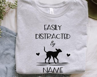 Chihuahuashirt met aangepaste hondennaam | Gemakkelijk afgeleid door T-shirt chihuahua, moedershirt chihuahua, cadeau hondenliefhebber, cadeau chihuahua mama