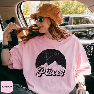 Camiseta Piscis Comfort Colors®, camiseta del zodiaco, camiseta de horóscopos, camiseta del signo Piscis, regalos de Piscis para mujeres, camiseta de Piscis para mujeres, regalo de Piscis