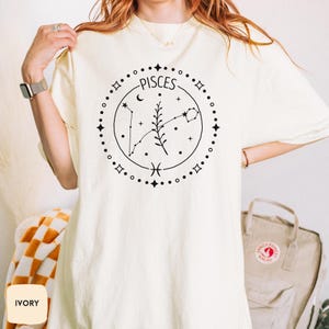 Pisces T-Shirt | Zodiac Sign Shirt | Pisces Gift for Her | Horoscope Tee | Zodiac Pisces Birthday Shirt | Comfort Colors® Pisces Sweatshirt