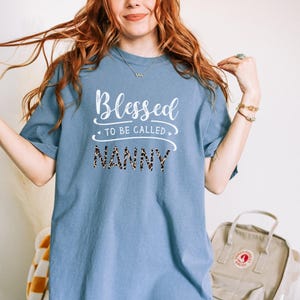 Camiseta Blessed To Be Called Nanny, Camiseta Nanny | Presente para Nanny, Camiseta Nanny | Presente Personalizado, Presente Nanny | Camiseta Comfort Color
