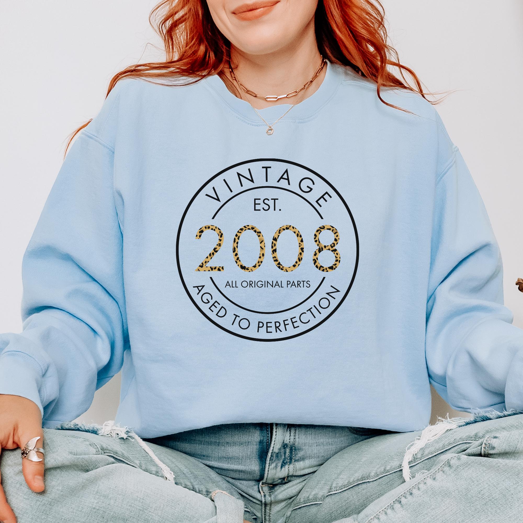 Vintage 2008 Geburtstags Pullover - Lustiges 17. Geburtstagsgeschenk Mit Retro Design