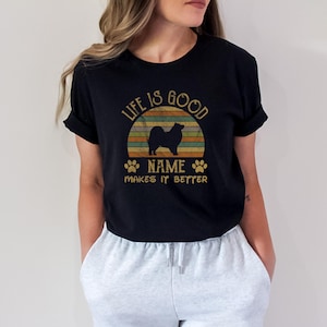 Samoyed T-Shirt with Personalized Dog Name | Samoyed Lover Gift | Samoyed Mom & Dad Shirt | Samoyed Sweatshirt | Samoyed Shirt