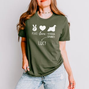 American Cocker Spaniel-Hemd | Cocker Spaniel T-Shirt mit personalisiertem Hundenamen | Cocker Spaniel T-Shirt, Cocker Spaniel Liebhaber