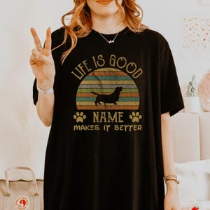Personalized Basset Hound T-Shirt with Custom Dog Name | Basset Hound Lover Shirt | Basset Hound Mom & Dad Gift | Basset Hound Shirt