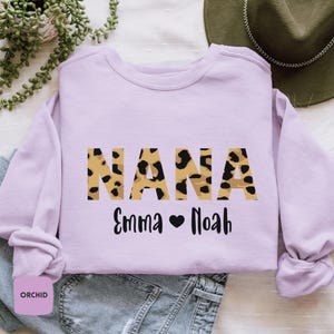 Personalized Nana Sweatshirt with Kid Names, Comfort Colors® Nana Sweatshirt, Mothers Day Gift, Cute Nana Sweatshirt, Grandma Shirt