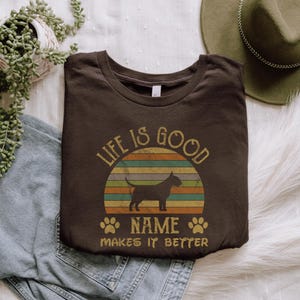 Bull Terrier T-Shirt with Personalized Dog Name | Bull Terrier Lover Gift | Bull Terrier Mom & Dad Shirt | Bull Terrier Sweatshirt