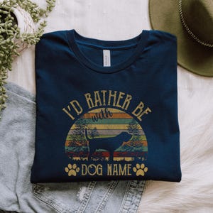 Bloodhound T-Shirt with Personalized Dog Name | Bloodhound Shirt | Bloodhound Mom & Dad Shirt | Bloodhound Sweatshirt | Bloodhound Lover