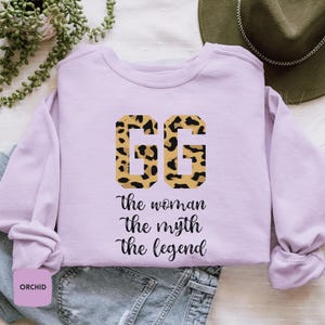 Felpa GG Comfort Colors® / T-shirt GG The Woman The Myth The Legend, regalo per la nonna, regalo per la festa della mamma, nuova felpa GG