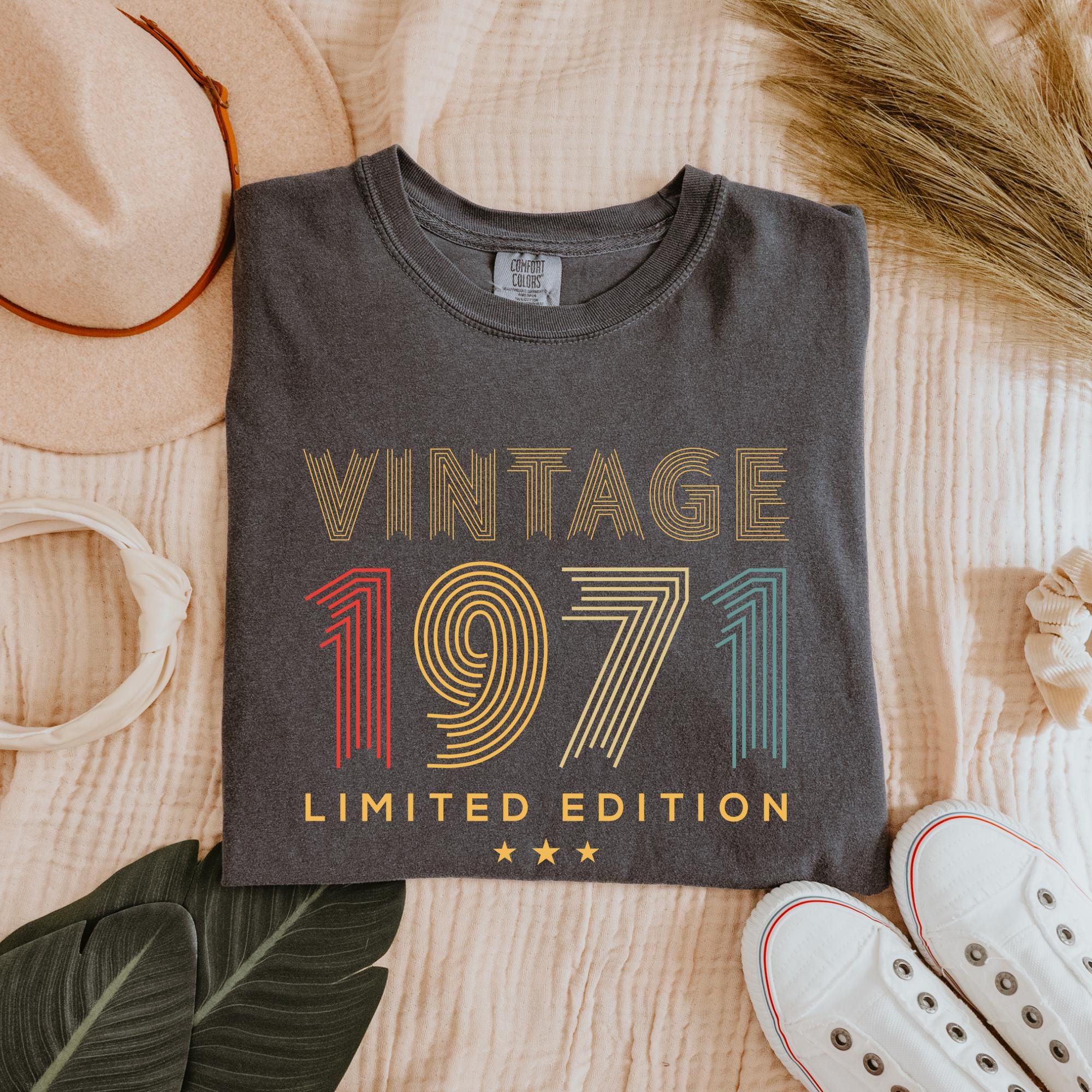 Maglietta Uomo 1971 – Colore Nero, Taglia L, Stile Vintage, Prodotto In Germania