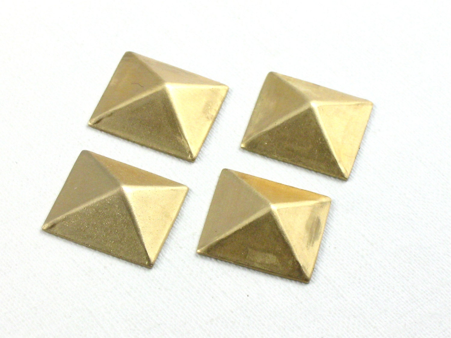 Asis Sale 10 Gold Faceted SQUARE Jewelry Embellishments. 14mm Etsy