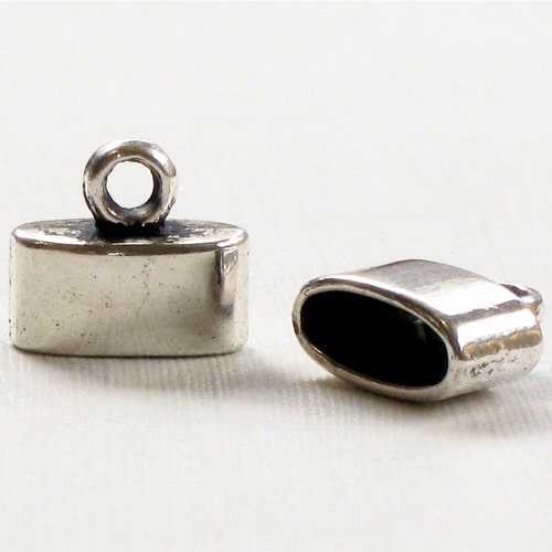 10 Silver End Caps Silver End Clasps Cord Jewelry End Caps Etsy