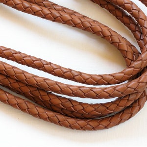 6mm Leather BOLO Cord in Light Brown . 12 Inches . High Quality Using ...
