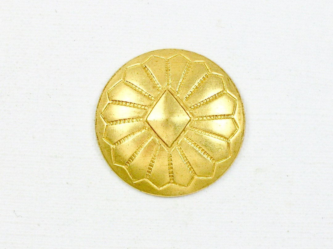 12 Gold Southwestern Concho Flower Jewelry Embellishment. Nice - Etsy