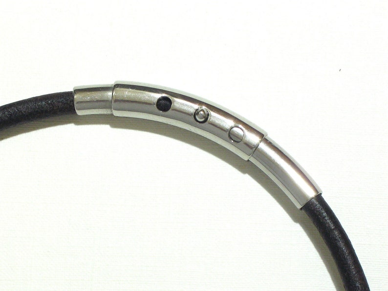 1 Stainless Steel Jewelry Clasp for Leather. ADJUSTABLE Etsy