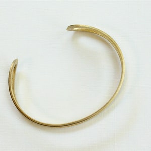 6 Blank double band BRACELET jewelry cuff . Gold raw brass. Made in the USA S201 image 3