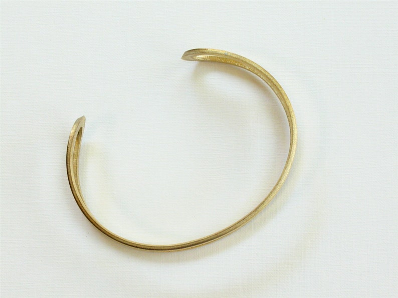 2 Blank double band BRACELET jewelry cuff . gold raw brass. Made in the USA S201 image 3