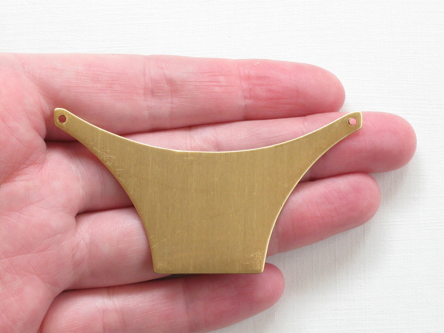 2 blank jewelry pendant necklace bibs. Raw brass stamping made Etsy