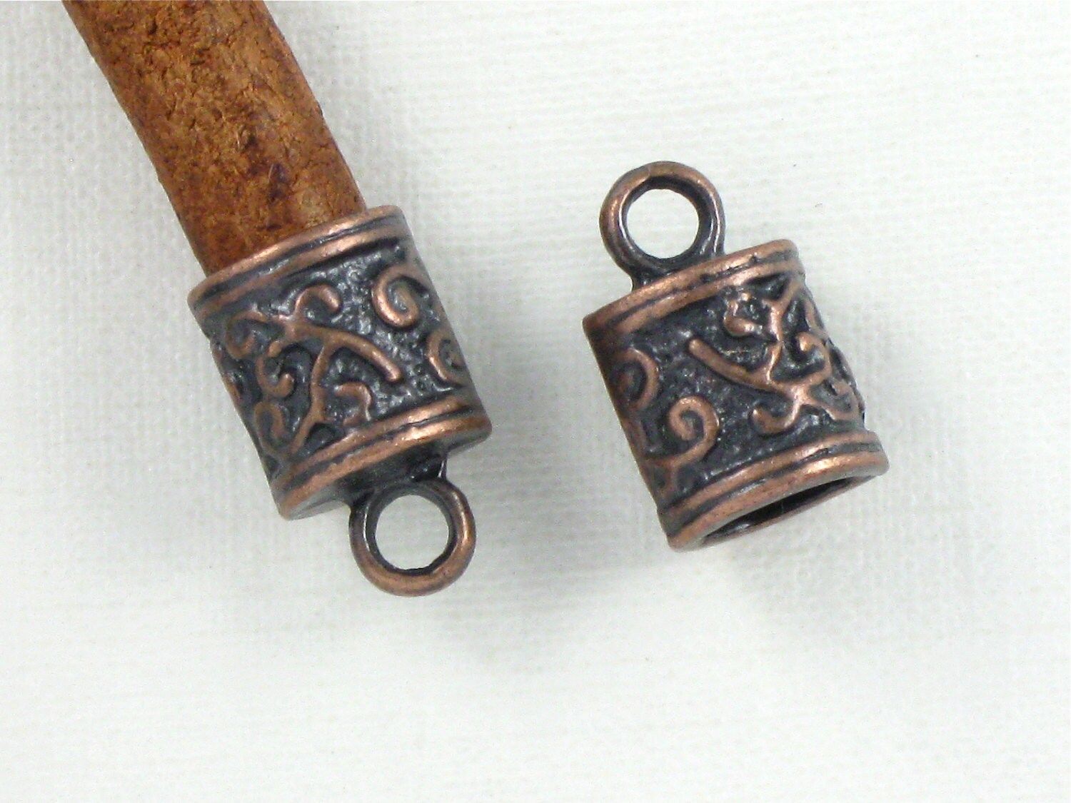 Copper end caps for jewelry sale