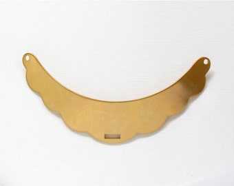 2 Large blank jewelry NECKLACE collar or bib . Brass . 90mm wide (ST200).