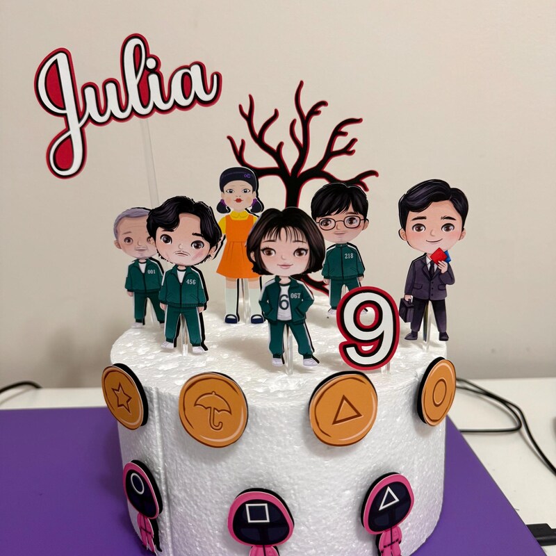 Squidgames Cake Topper Etsy